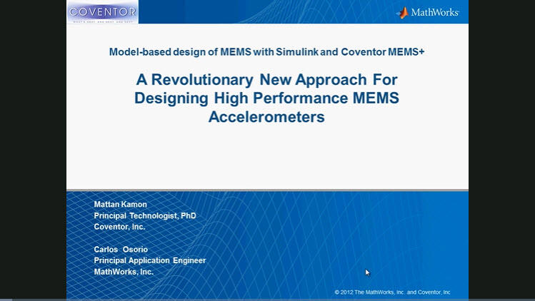 使用Coventor MEMS+和Simulink设计和优化MEMS设备